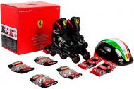 Роликові ковзани Ferrari набір дитячий FK7-1 р. 29-32 чорний Роликові ковзани Ferrari набір дитячий FK7-1 р. 29-32 чорний