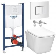 Комплект инсталляции Grohe Grohe QuickFix Solido, унитаз EGO Logic TORNADO, клавиша EVEN белая