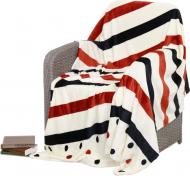 Плед Frannel Stripe and dot 160x200 см разноцветный La Nuit Плед Frannel Stripe and dot 160x200 см разноцветный La Nuit