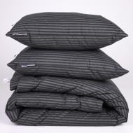 Одеяло бамбуковое №157 Сolor Fun Line 17-0611 Stripe Black BamBoo лето 220x240 см MirSon черный