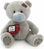 М'яка іграшка Ведмедик із серцем 25 см сірий JS3909