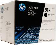 Набор картриджей HP  51X Dual pack Black Q7551XD черный Q7551XD