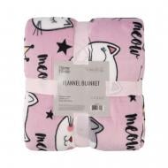 Плед Flannel котики (ART0132PB) 160x200 см розовый Ardesto