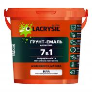 Грунт-эмаль Lacrysil 7в1 для радиаторов и металла белая шелковистый мат 0,9 кг