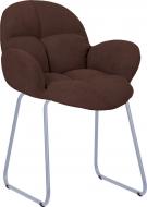 Стул обеденный Nowy Styl MICHEL CFS ALU (BOX-1) Soro-28 коричневый/алюминий