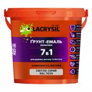 Грунт-эмаль Lacrysil 7в1 для дерева, металла и бетона RAL 7035 светло-серая шелковистый мат 0,9 кг