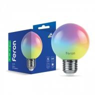 Лампа светодиодная Feron RGB матовая 1 Вт G45 E27 230 В LB-378