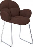 Стул обеденный Nowy Styl MICHEL CFS CHROME (BOX-1) Soro-28 коричневый/хром