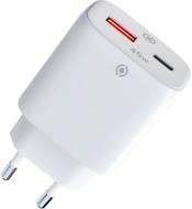 Зарядний пристрій Piko 45W GaN USB-C PD+USB-A QC 3.0 White (TC-PD452)