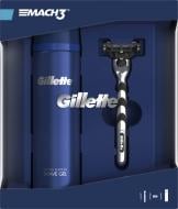 Набір подарунковий для чоловіків Gillette бритва Mach3 + Sensitive гель для гоління