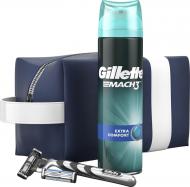 Подарунковий набір для чоловіків Gillette бритва Mach3 + касета + гель для гоління