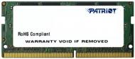 Оперативна пам'ять Patriot SODIMM DDR4 4 GB (1x4GB) 2400 MHz (PSD44G240041S) Signature