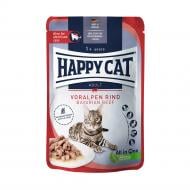 Корм влажный для котов HappyCat Beutel Voralpen Rind, кусочки в соусе с говядиной, пауч 85 г