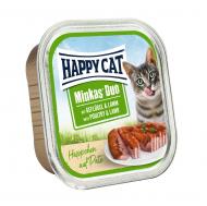 Корм влажный беззерновой для взрослых кошек HappyCat Minkas Duo 100g Sch. Geflugel + Lamm 100 г