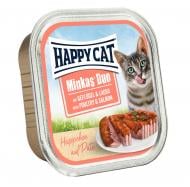 Корм влажный для взрослых кошек HappyCat Minkas Duo 100g Sch. Geflugel + Lachs 100 г