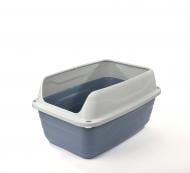 Туалет Georplast з бортиком Colosseo, без сітки, з рамкою, синій 56х40х30