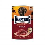 Корм вологий HappyDog Sensible Pure зі страусом 400 г