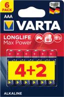Батарейки Varta Longlife Max Power AAA (R03, 286) 6 шт. (4703101446)