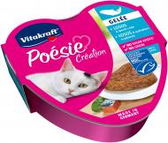 Корм вологий для дорослих котів Vitakraft Poesie + salmon MSC &spinach 85 г