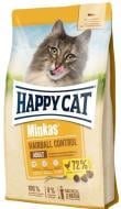 Корм сухой для взрослых кошек HappyCat Minkas HairbCont Gefl 10 кг