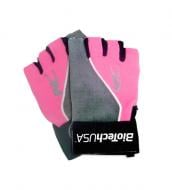 Рукавички для фітнесу BioTech Lady 2 gloves (P) р. S сірий із рожевим