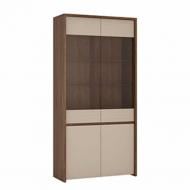 Витрина Meble Wojcik 4D ASPEN 1955х952х400 мм дуб ривьера / песочно-бежевый