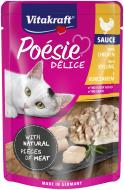 Корм вологий для дорослих котів Vitakraft Poesie Delice,Chicken,Sauce 85 г
