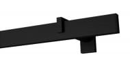 Комплект карниза Quadrum одинарный 15/250 см черный с черными крючками