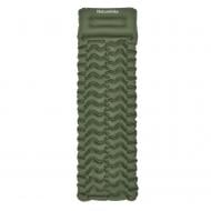 Матрас надувной Naturehike CNK2550WS019, 200х60х6.5 см, зеленый, для кемпинга с мешком для надува. 200х60 см зеленый