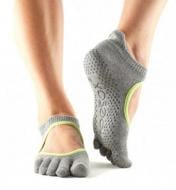 Носки Toesox BELLARINA GRIP FT-GRE р.XS серый с зеленым