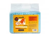 Пелюшки Smartis з деревним вугіллям 45x60 см, 28г/3г 30 шт. для собак