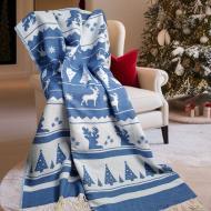 Плед Зимнее Вдохновение (2251970800017) 140x200 см синий SoundSleep