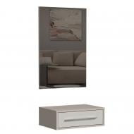 Тумба навесная Luxe Studio Loom 600 600x200x410 мм светло-серый/светло-серый