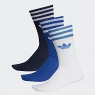 Носки Adidas ED9363 р.35-38 белый/синий/темно-синий 3 шт.