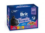 Корм Brit Premium Cat pouch сімейна тарілка 4 смаки (12 шт. х 100 г) м’ясо та м’ясні субпродукти 1,2 кг
