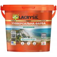 Краска универсальная акриловая резиновая Lacrysil Морская Башня мат RAL 7046 серый 12 кг