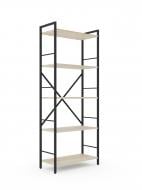 Стеллаж металлический 1600x650x300 мм Меткас антрацит дерево полки 5 шт. крашенный