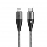 Кабель Promate iCord-PD20 USB-C to Lightning 3А 1,2 м серый (icord-pd20.grey)