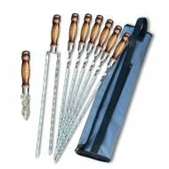 Набор шампуров Metalzavod Арго 6/1/1 ретро ручка в сером чехле