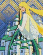 Алмазна мозаїка Набір зі стразами Ідейка Берегиня Свято-Троїцького Собору 40х50см Ідейка