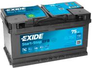 Акумулятор автомобільний EXIDE Start-Stop EFB 75Ah 730A 12V EL752 «+» праворуч (EL752)