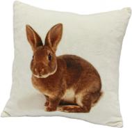 Подушка декоративная Зайчонок 28x28 см разноцветный Анна