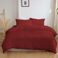 Комплект постельного белья евро 19-1655 Garnet STRIPE красный Zastelli