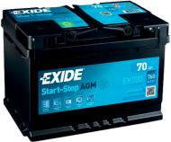 Аккумулятор автомобильный AGM Start-Stop AGM 70Ah 760A 12V EK700 «+» справа (EK700)
