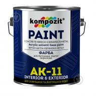 Краска Kompozit для бетонных полов АК-11 белый мат 2,8 кг