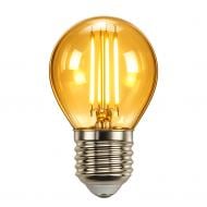 Лампа світлодіодна Expert Light LED FILAMENT G45 3 Вт E27 2700 К 220 В жовта G45 E27 3W 3000K AMBER Лампа світлодіодна Expert Light LED FILAMENT G45 3 Вт E27 2700 К 220 В жовта G45 E27 3W 3000K AMBER