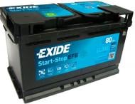 Аккумулятор автомобильный EXIDE Start-Stop EFB 80Ah 720A 12V EL800 «+» справа (EL800)