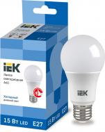 Лампа світлодіодна IEK ECO 15 Вт A60 матова E27 220 В 6500 К
