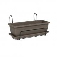 Вазон пластик NARA kit 60×20 см с поддоном прямоугольный серо-коричневый 12 л TeraPlast (33169060406)