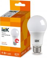 Лампа світлодіодна IEK ECO 9 Вт A60 матова E27 220 В 3000 К